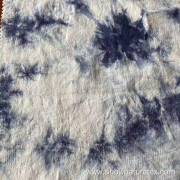 Soft Tie Dye Jacquard Printing Linen Tencil Fabric